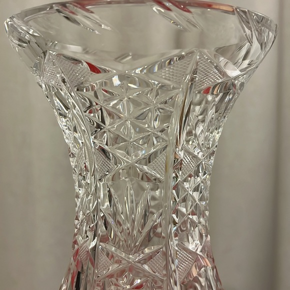 American Brilliant Period - Hand Cut Heavy Crystal  Vase.  No signatures.